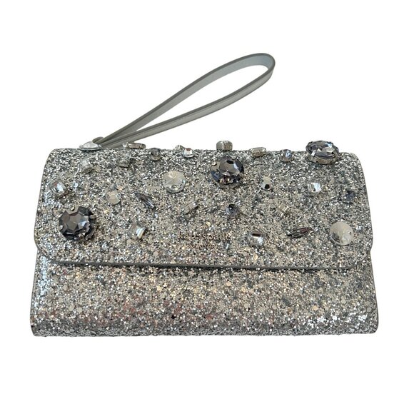 NEW Kate Spade New York Tinsel Jeweled Phone Wallet Wristlet - Picture 2 of 11